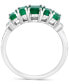 ფოტო #4 პროდუქტის EFFY® Emerald (1-3/8 ct. t.w.) & Diamond (1/10 ct. t.w.) Statement Ring in Sterling Silver