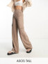 Фото #1 товара ASOS DESIGN Tall drapey cargo trousers in brown