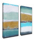 'Shores' 2 Piece Abstract canvas Wall Art Set, 24x24"