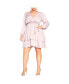 ფოტო #5 პროდუქტის Plus Size Twisted Ruffle Mini Dress