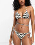 & Other Stories 3 piece tie side bikini briefs in wavy print