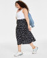 Trendy Plus Size Polka Dot Midi Slip Skirt, Created for Macy's