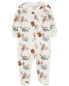 Baby Animal Print 2-Way Zip Cotton Sleep & Play Preemie (Up to 6lbs)