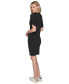 Women's Ruched-Sleeve T-Shirt Dress