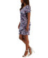 Фото #3 товара Petite Printed Short-Sleeve Sheath Dress