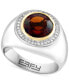 ფოტო #1 პროდუქტის EFFY® Men's Madeira Citrine (3-1/2 ct. t.w.) & Diamond (1/8 ct. t.w.) Ring in Sterling Silver & 14k Gold-Plate