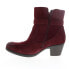 Фото #5 товара Earth Origins Tori Womens Red Suede Zipper Ankle & Booties Boots 6