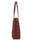 ფოტო #15 პროდუქტის Women's Genuine Leather Prism Tote Bag