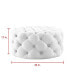Фото #7 товара Bella Upholstered Tufted Allover Round Cocktail Ottoman