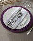 Metallic Round Charger Plate 12 Piece Dinnerware Set, Service for 12