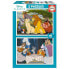 EDUCA 2x48 Pieces Disney Animals Lion King+Lady and the Tramp Puzzle