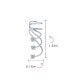 ფოტო #3 პროდუქტის Minimalist Triple Spiral CZ Wire Cartilage Ear Cuff Wrap Cubic Zirconia Climber Crawler Helix Earring Sterling Silver