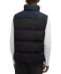 Фото #2 товара Men's Ovela Quilted Colorblocked Mixed-Media Full-Zip Vest