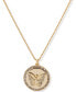 Фото #1 товара DKNY gold-Tone Pavé Butterfly Pendant Necklace, 16" + 3" extender