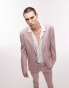 Фото #2 товара Topman super skinny two button wedding suit jacket in pink