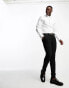 ASOS DESIGN easy iron regular formal dress shirt in textured oxford fabric