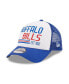 ფოტო #1 პროდუქტის Men's White, Royal Buffalo Bills Stacked A-Frame Trucker 9FORTY Adjustable Hat