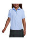 Big Girls School Uniform Short Sleeve Peter Pan Collar Broadcloth Shirt
