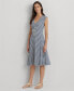 ფოტო #1 პროდუქტის Women's Striped Lace-Up Dress