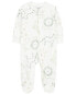 Baby Animal Print Zip-Up Cotton Sleep & Play Pajamas NB