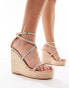 Фото #1 товара Simmi London Missy metallic heeled espadrille in rose gold