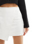 Фото #5 товара Abercrombie & Fitch wrap linen blend skort in white