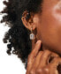 ფოტო #3 პროდუქტის Glass Stone Halo Leverback Earrings
