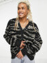 Фото #1 товара ADPT oversized jacquard cardigan in zebra in black