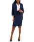ფოტო #1 პროდუქტის Jacquard Single Button Jacket and Pencil Skirt Set, Regular and Petite Sizes