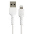 Фото #6 товара StarTech.com 12" (30cm) Durable White USB-A to Lightning Cable - Heavy Duty Rugged Aramid Fiber USB Type A to Lightning Charger/Sync Power Cord - Apple MFi Certified iPad/iPhone 12 - White - USB A - Lightning - 0.3 m - Male - Male