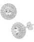ფოტო #4 პროდუქტის Diamond Double Halo Stud Earrings (2-1/4 ct. t.w.) in 14k White Gold
