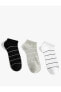 Spor Çorap Seti Çizgili 3'lü Çok Renkli