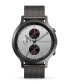 Фото #1 товара Men's Curcuit Chronograph Gunmetal Stainless Steel Mesh Watch 42mm