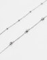 Topshop Ari pack of 2 anklets with ball chain in silver tone