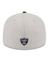 Фото #5 товара Men's Stone, Black Las Vegas Raiders 2023 NFL Draft Low Profile 59FIFTY Fitted Hat