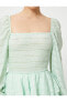 Фото #5 товара Платье женское Koton - Мини-платье с объемным баллонным рукавом.