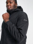 Фото #3 товара Calvin Klein Big & Tall crinkle nylon hooded jacket in black