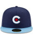 Фото #2 товара Men's Navy, Light Blue Chicago Cubs 2021 City Connect 59FIFTY Fitted Hat