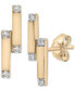ფოტო #1 პროდუქტის Diamond Double Bar Stud Earrings (1/10 ct. t.w.) in Gold Vermeil, Created for Macy's