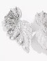 Фото #2 товара DesignB London textured leaf stud earrings in silver