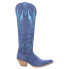 Фото #1 товара Dingo Thunder Road Embroidered Snip Toe Cowboy Womens Blue Casual Boots DI597-4