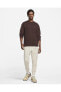Sportswear Premium Essentials Long-sleeve M90 Pocket Kahverengi Erkek Sweatshirt