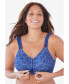 ფოტო #2 პროდუქტის Plus Size Front Close Wireless Posture Bra