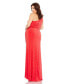 ფოტო #2 პროდუქტის Women's Plus Size Jewel Encrusted Draped One Shoulder Gown