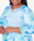 Фото #4 товара Plus Size Summer Breeze Floral Watercolor Top