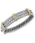 ფოტო #1 პროდუქტის EFFY® Diamond Triple Band Bangle Bracelet (1/5 ct. t.w.) in Sterling Silver & 18k Gold