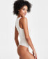 Фото #2 товара Women's Textured Sleeveless Bodysuit, Created for Macy's