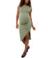 ფოტო #1 პროდუქტის Supersoft Cap-Sleeve Shirred Maternity Dress
