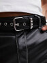 Фото #9 товара ASOS DESIGN faux leather belt with metal loop detail in black