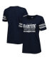 Фото #2 товара Women's Navy New York Yankees Team Stripe T-shirt